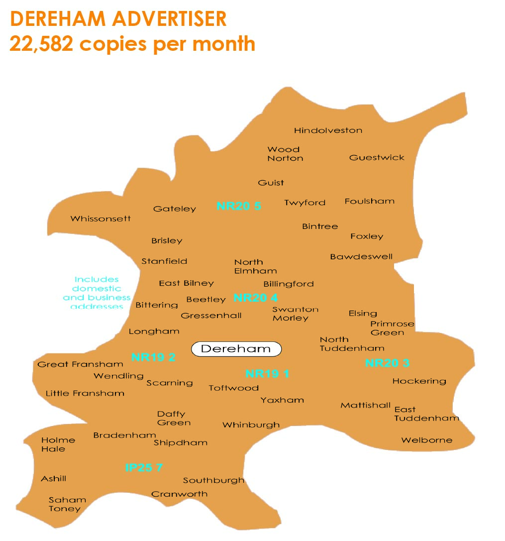 DEREHAM MAP